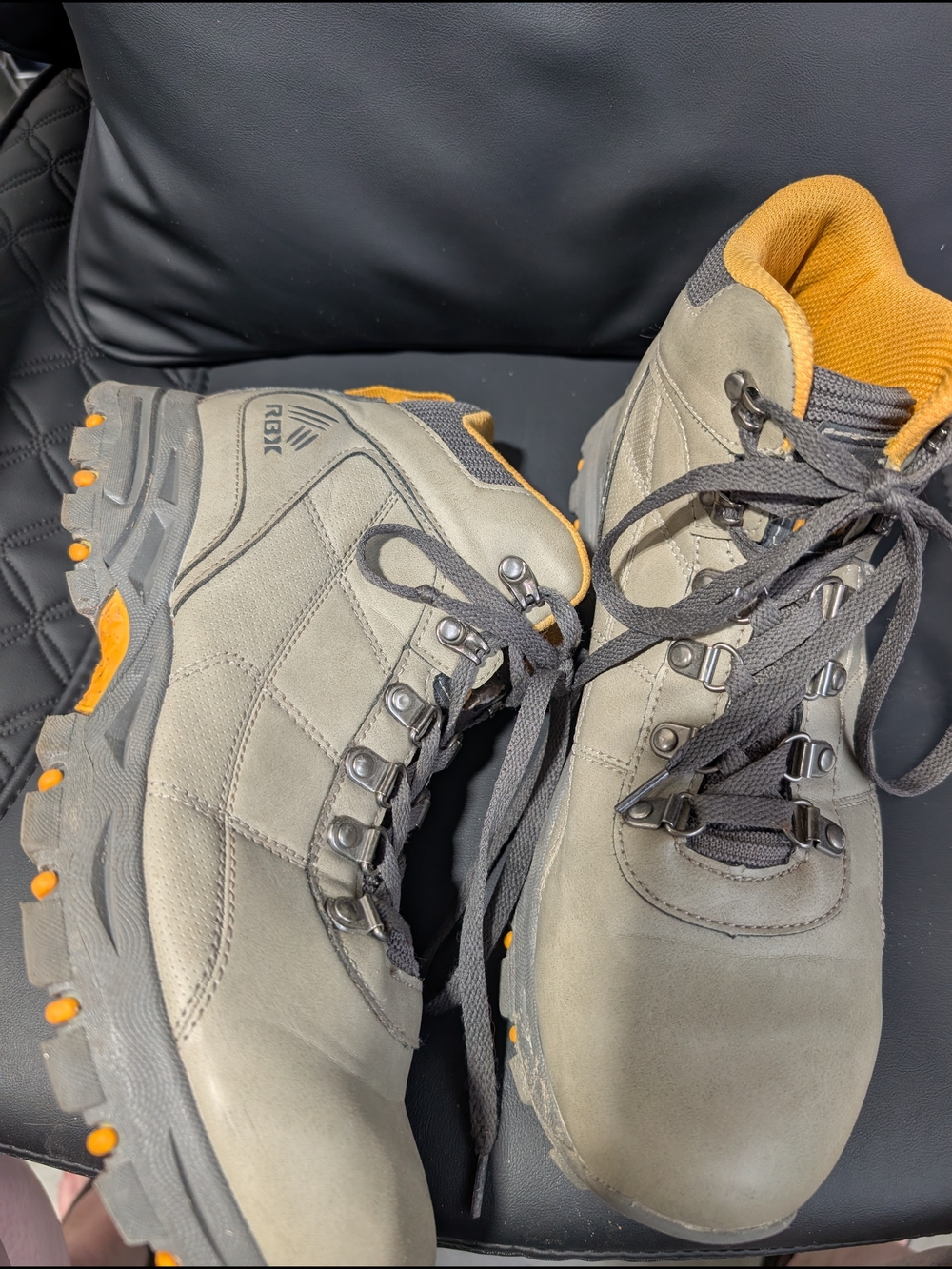 RBX Gray and Orange Men's Hiking Boots